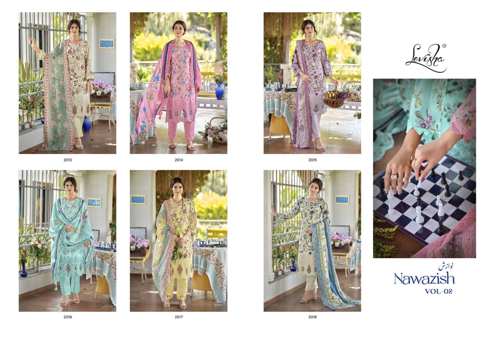 Nawazish Vol 2 By Levisha 2013 To 2018 Series Beautiful Festive Suits Stylish Fancy Colorful Casual Wear & Ethnic Wear Lawn CottonPrint Dresses At Wholesale Price